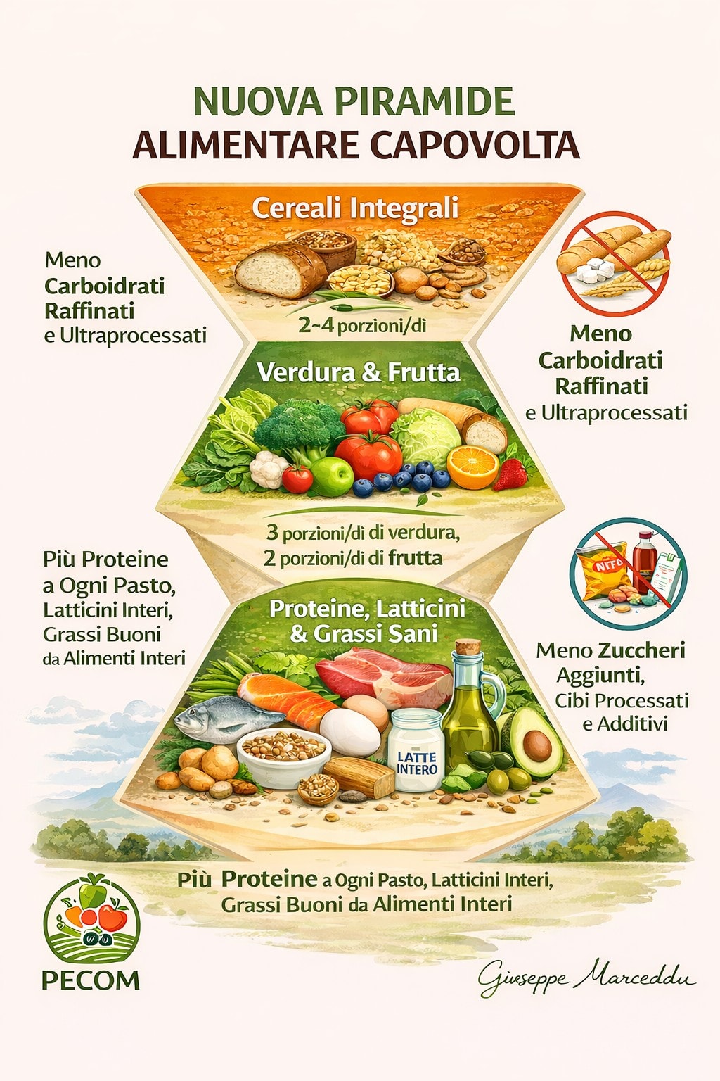 Nuova piramide alimentare capovolta